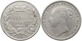 UK 1 chelín 1881