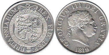 UK 1/2 corona 1819