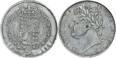 UK 1/2 corona 1823