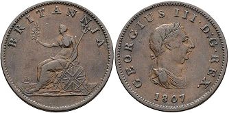 UK 1/2 penny-1807