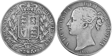 UK 1 corona 1844