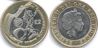 moneda REINO UNIDO 2 libras 2002