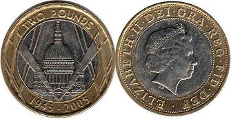 moneda REINO UNIDO 2 libras 2005