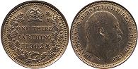 UK 1/3 farthing 1902