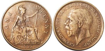 UK 1 penny 1927