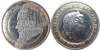 moneda Great Britain 2 libras 2012