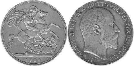 UK 1 corona 1902