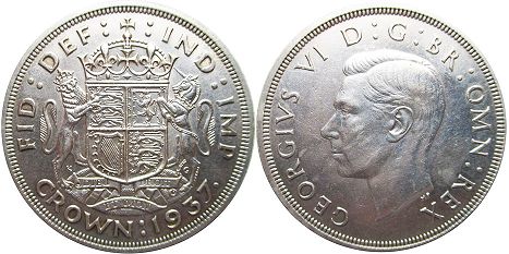UK 1 corona 1937