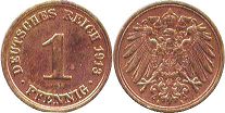 Moneda Imperio Alemán 1 Pfennig 1913