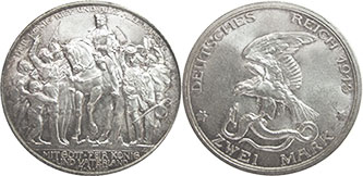 Moneda Imperio Alemán 2 mark 1913