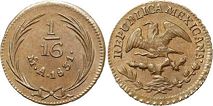 Mexico coin 1/16 real 1831