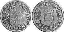 México moneda 1-2 real 1739