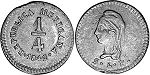 México moneda 1/4 real 1842
