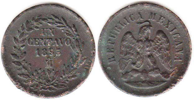 México moneda 1 centavo 1893