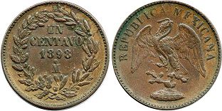 Mexico coin 1 centavo 1898