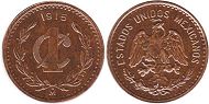 México moneda 1 centavo 1915