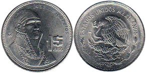 Mexico coin 1 peso 1986