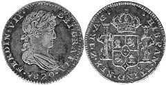 México moneda 1 real 1820