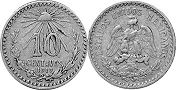 Mexico coin 10 centavos 1919