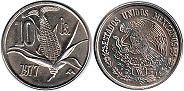 México moneda 10 centavos 1977