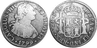 Mexico coin 2 reales 1799