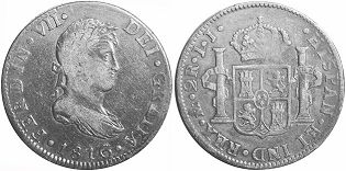 México moneda 2 reales 1816