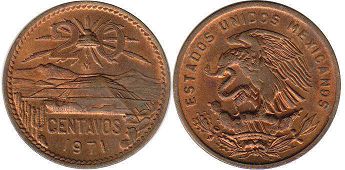 Mexico coin 20 centavos 1971 (1955, 1956, 1959,1960, 1963, 1964, 1965, 1966, 1967, 1968, 1969, 1970, 1971)