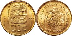México moneda 20 centavos 1984 (1983, 1984)