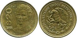 México moneda 20 pesos 1985 (1985, 1986, 1988, 1989, 1990)
