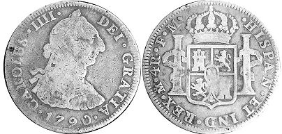 México moneda 4 reales 1790