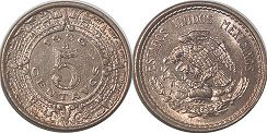 México moneda 5 centavos 1936 (1936, 1937, 1938, 1940, 1942)