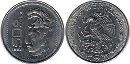 México moneda 50 centavos 1983