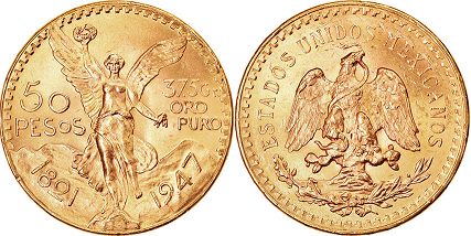 Mexico coin 50 pesos 1947
