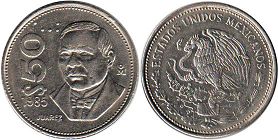 Mexico coin 20 pesos 1985