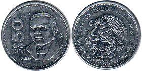 Mexico coin 20 pesos 1990