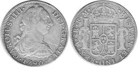 México moneda 8 reales 1790