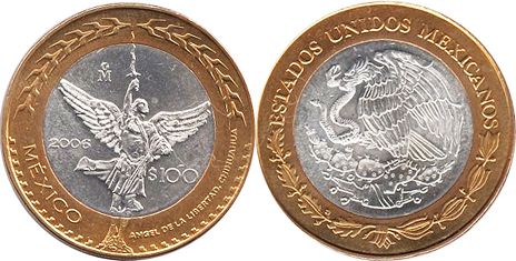 México moneda 100 Pesos 2006 Chihuahua