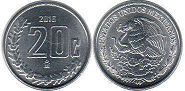 México moneda 20 centavos 2016