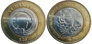 México moneda 20 pesos 2013 Ejército