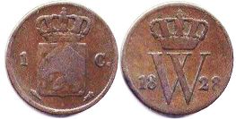 Moneda Países Bajos 1 cent 1828