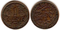 Moneda Países Bajos 1 cent 1927
