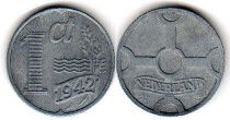 Moneda Países Bajos 1 cent 1942