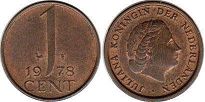 Moneda Países Bajos 1 cent 1978