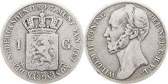 Moneda Países Bajos 1 florín 1847