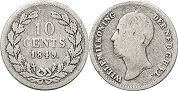 Moneda Países Bajos 10 cent 1849