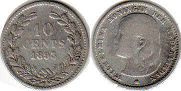 Moneda Países Bajos 10 cent 1893