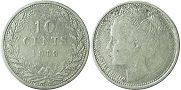 Moneda Países Bajos 10 cent 1903