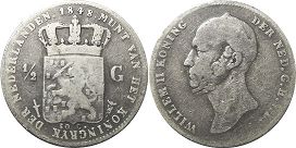 Moneda Países Bajos 50 cent 1848