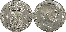 Moneda Países Bajos 50 cent 1868