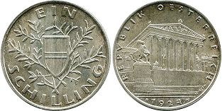 Moneda Austria 1 chelín 1924